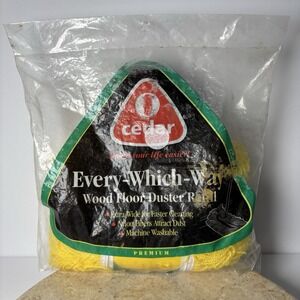 1997 NEW O‎ Cedar Wood Floor Duster Refill Every-Which-Way Nylon Washable #257